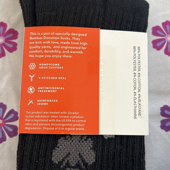 COPY - BN Bombas socks size M crew length - Picture 3 of 3